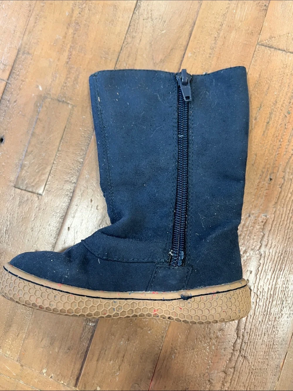 Livie & Luca Neve blue suede bow boots little girl 6 calf height
